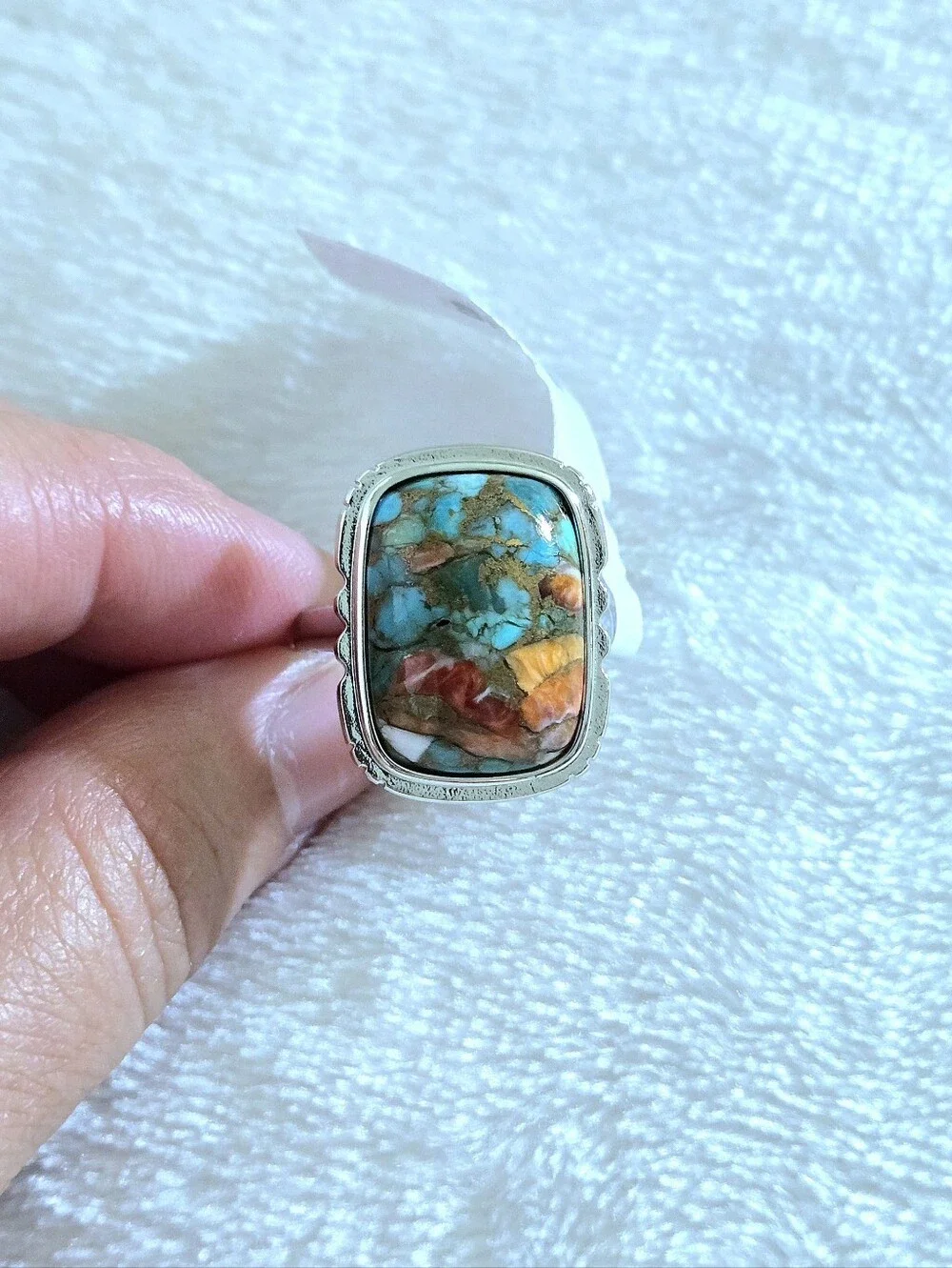 Gemolio Rectangular Oyster🦪 Turquoise🩵 Ring💍 - NWT